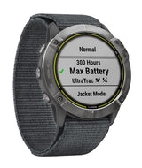 Garmin Enduro Solar Ultraperformance Watch Steel/Grey Band