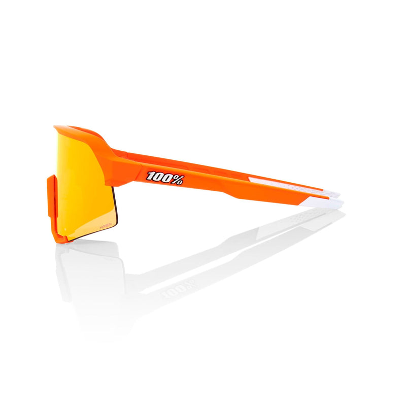 100 Percent Eyewear S3 - Soft Tact Neon Orange - HiPER Red  Mirror