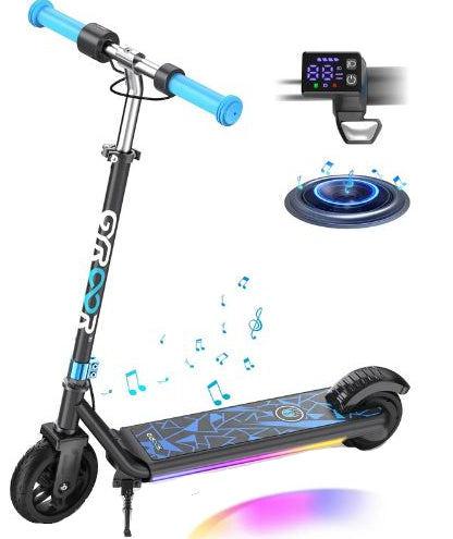 Gyroor H30 Max Kids Electric Scooter with Bluetooth - Blue