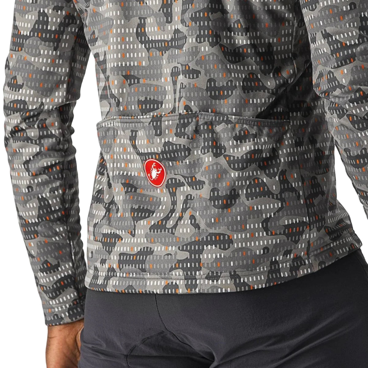 CASTELLI UNLIMITED THERMAL JERSEY NICKEL GRAY/DARK GRAY BACK 