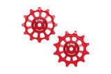 KOGEL 12/12T Oversized Derailleur Pulleys - WiFli - Road Seal - Red