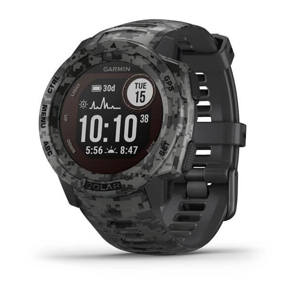 Garmin INSTINCT Solar GPS Watch - Camo Edition - Graphite