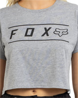 Fox PINNACLE CROP TEE - Heather Graphite