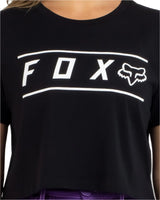 Fox PINNACLE CROP TEE - Black FRONT PRINT
