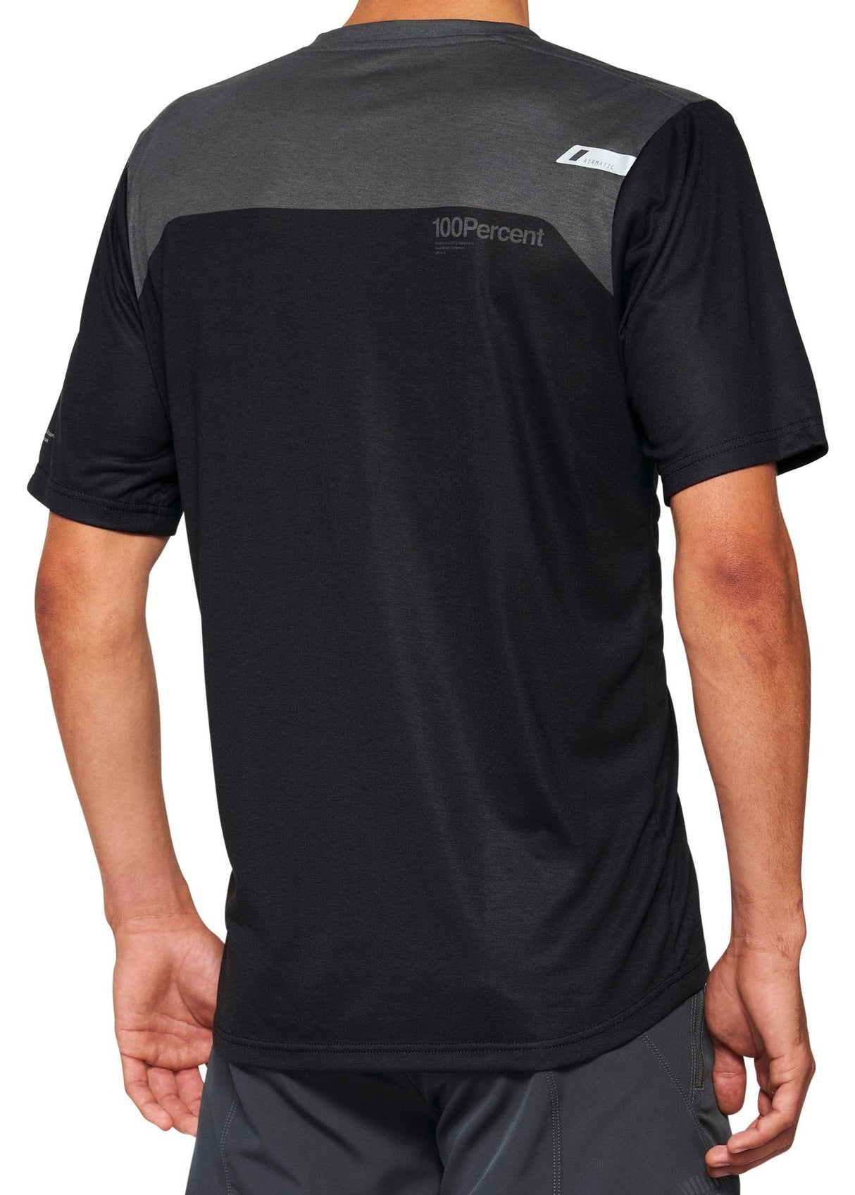 100% AIRMATIC Jersey - Black/Charcoal BACK