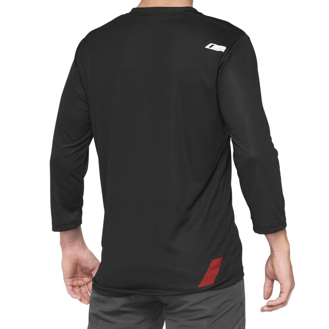 100 Percent AIRMATIC 3/4 Jersey Black/Red