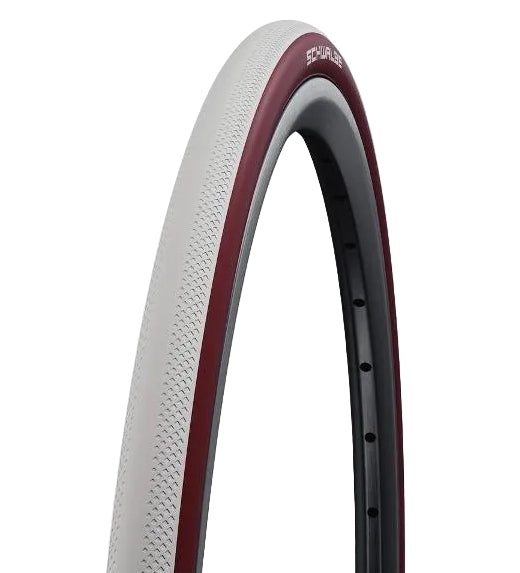 Schwalbe Wheelchair Dunk King 700 x 25C (25-622) Evolution Line  White/Bordeaux Colour
