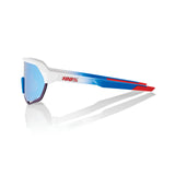 100 Percent Eyewear S2 - TotalEnergies Team White - HiPER Blue Mirror