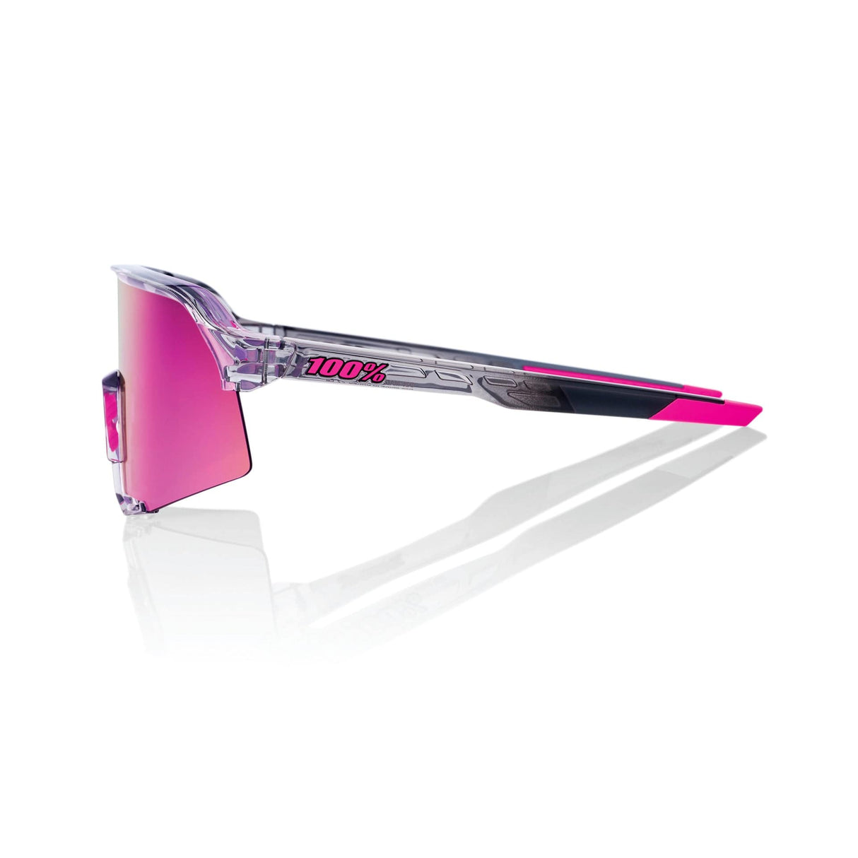 100 Percent Eyewear S3 - Polished Translucent Grey - Purple Mirror