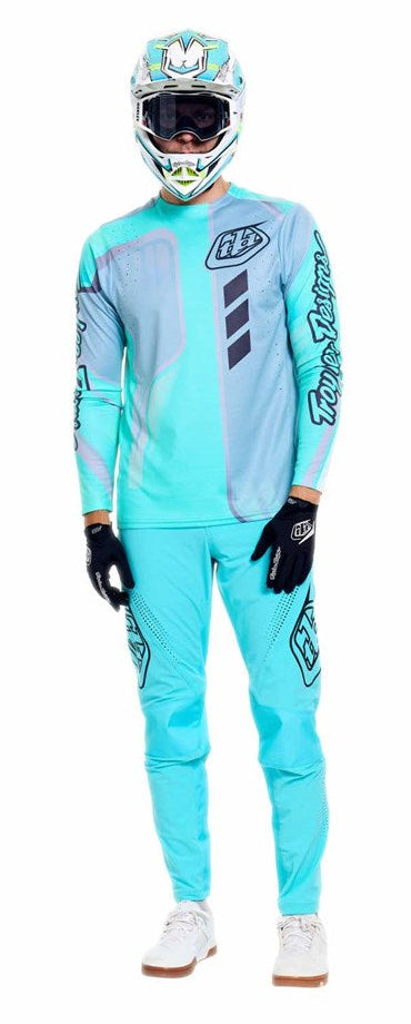 Troy Lee Designs Sprint Pro Pant Mono Real Teal FRONT FACING MODEL