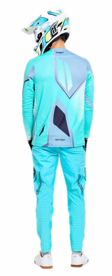 Troy Lee Designs Sprint Pro Pant Mono Real Teal BACK FACING MODEL