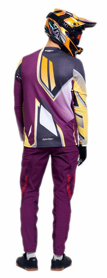Troy Lee Designs Sprint Pro Pant Mono Sangria BACK FACING MODEL