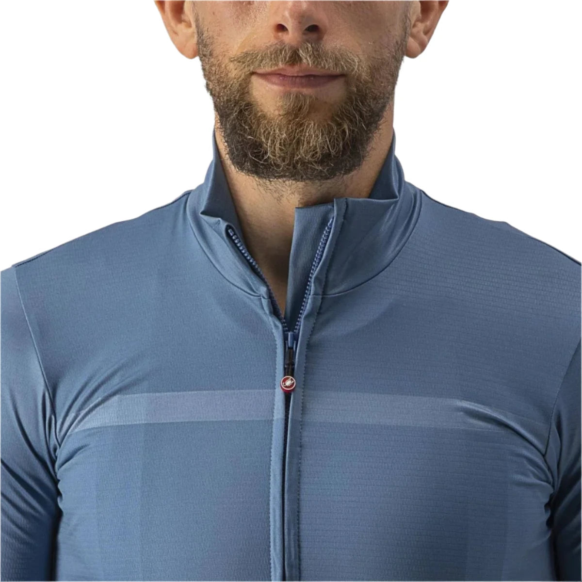 CASTELLI PRO THERMAL MID JERSEY STEEL BLUE FRONT