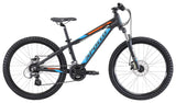 Apollo ASPIRE 24 Youth Mountain Bike - Matte Black / Blue / Orange