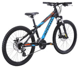 Apollo ASPIRE 24 Youth Mountain Bike - Matte Black / Blue / Orange