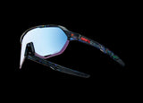 100 Percent Eyewear S2 - Black Holographic - HiPER Blue