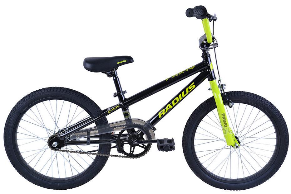 Radius PRIMO Alloy 20" Kids Bike - Gloss Black / Lime
