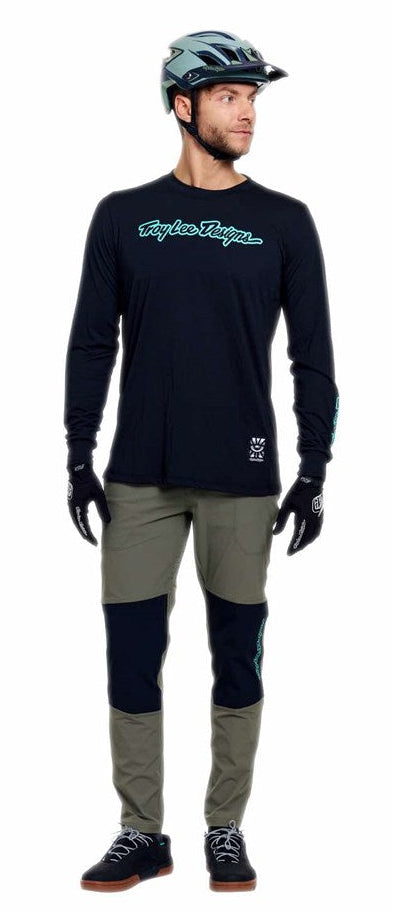 Troy Lee Designs Skyline Trail Pant Mono Army FRONT FACING MODEL
