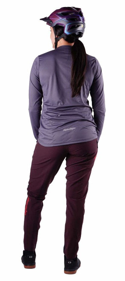 Troy Lee Designs Womens Lilium Pro Pant Mono Bark BACK FACING MODEL