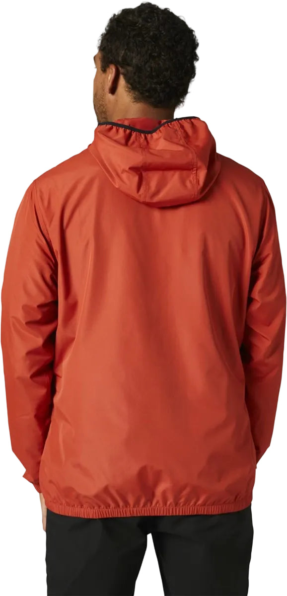 Fox CALIBRATED WINDBREAKER JACKET Red Clay Back Facing Model 