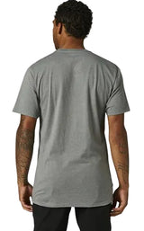 Fox LEGACY FOX HEAD Short Sleeve TEE HeatherGraphite BACK FACING MODEL