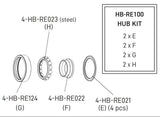 Campagnolo Hub Bearing Kit Front + Rear RE OS Hubs