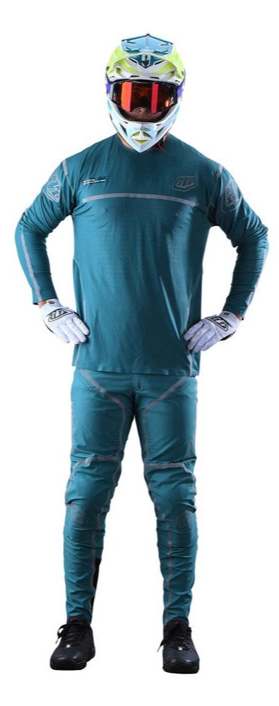 TROY LEE DESIGNS SPRINT ULTRA PANTS LINES - IVY / WHITE FRONT