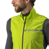 CASTELLI SQUADRA STRETCH VEST ELECTRIC LIME/DARK GRAY FRONT