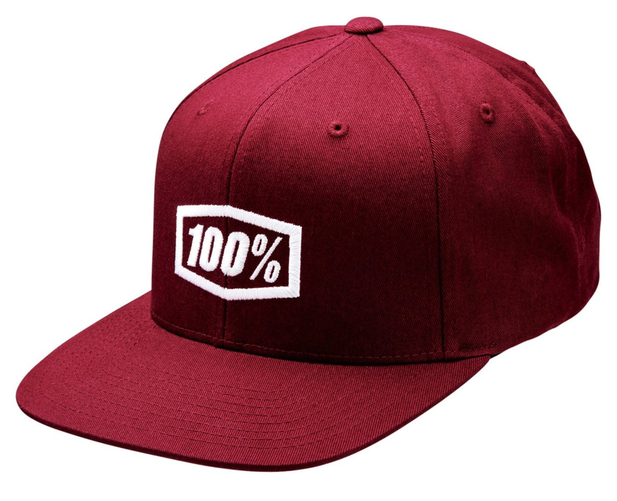 100 Percent ICON Snapback Hat Burgundy