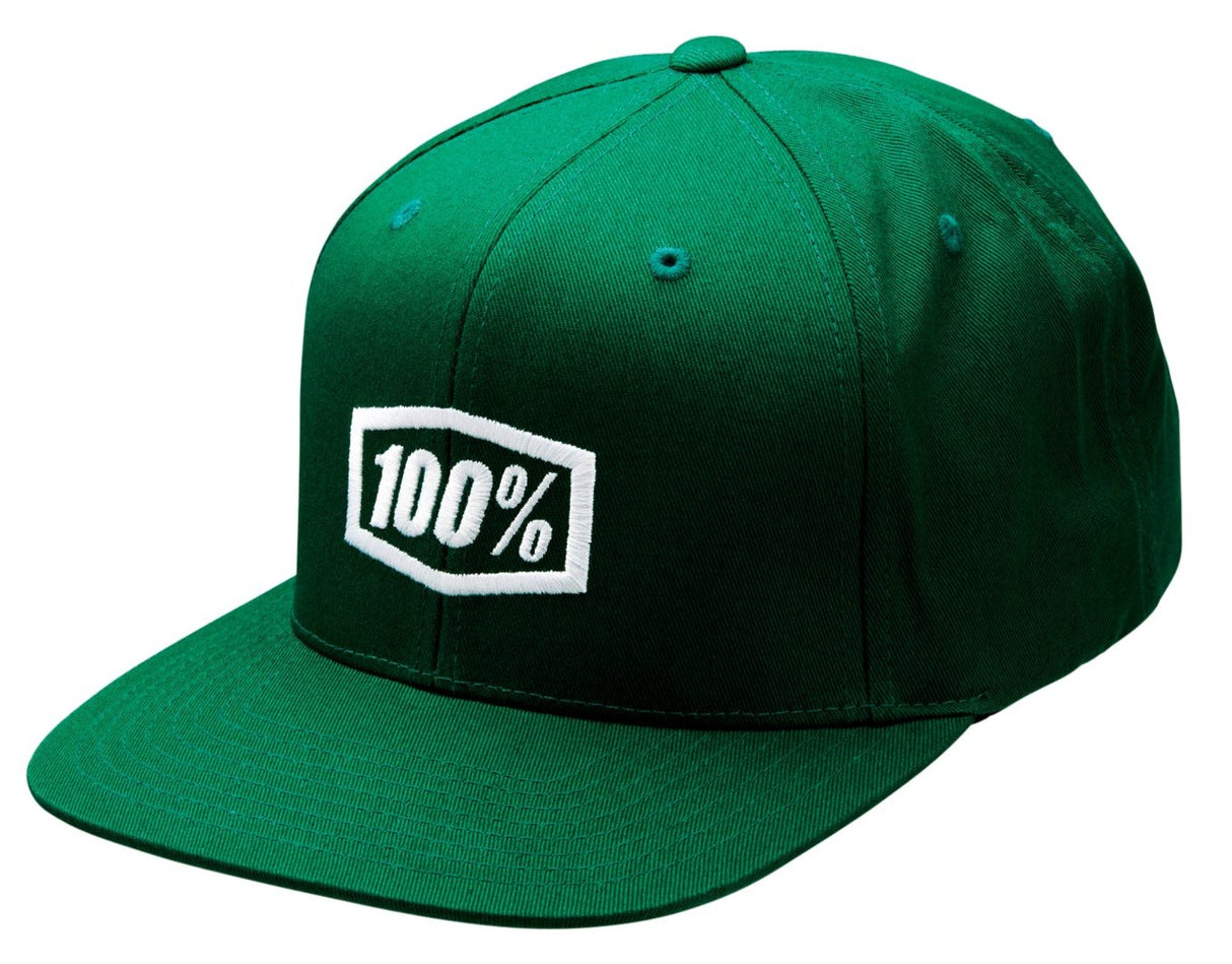 100 Percent ICON Snapback Hat Forest Green
