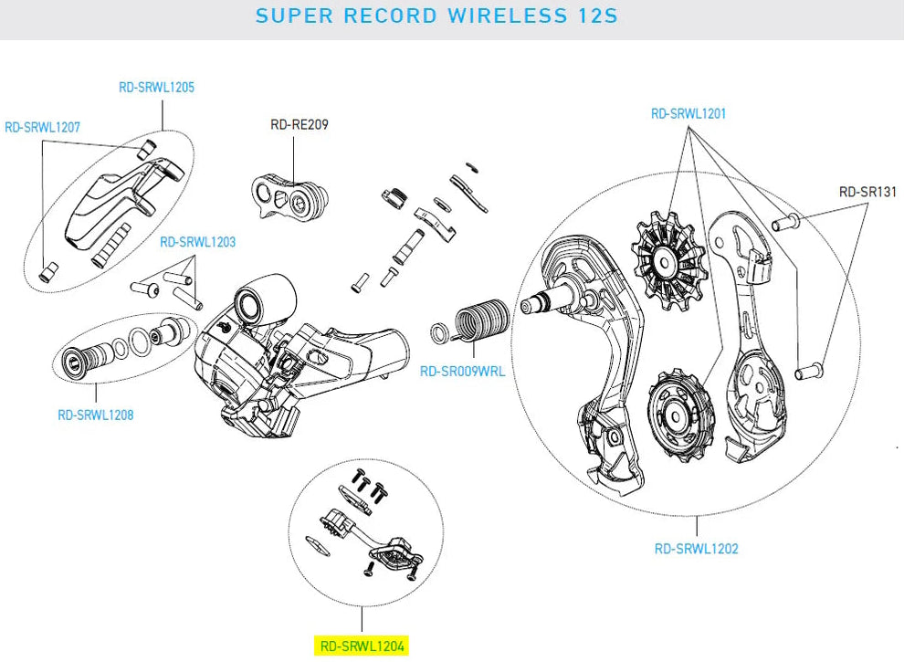 Campagnolo Super Record Wireless RR Deralleur Electrical Cable Kit