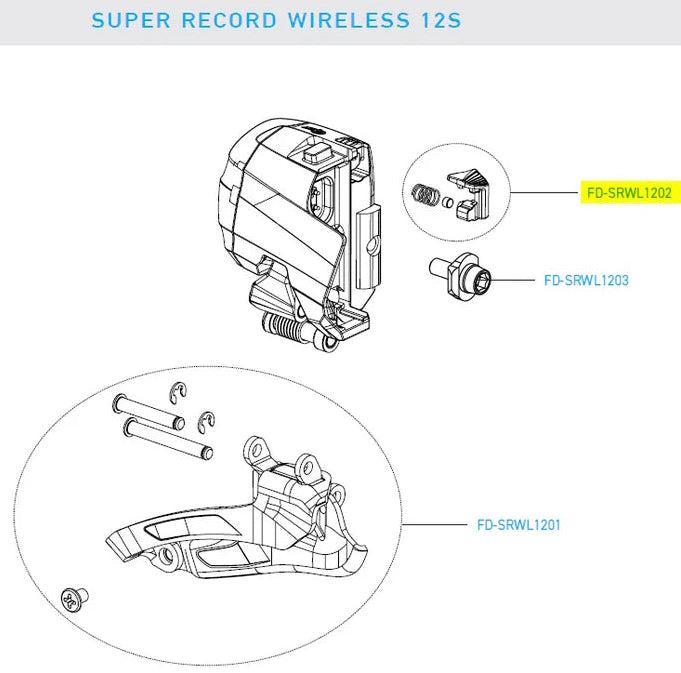 Campagnolo Super Record Wireless FR Derailleur Battery Mode Button