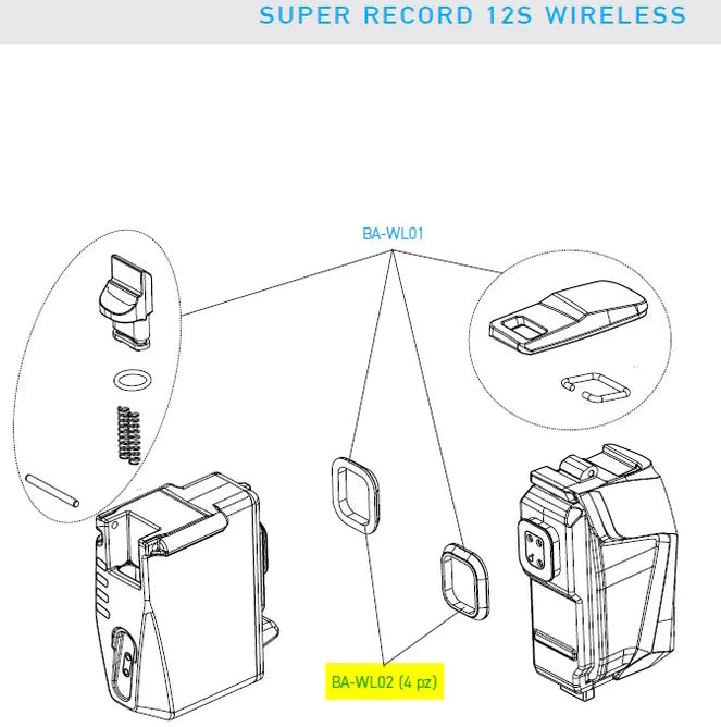 Campagnolo Super Record Wireless Batteries O-Rings (4pcs)