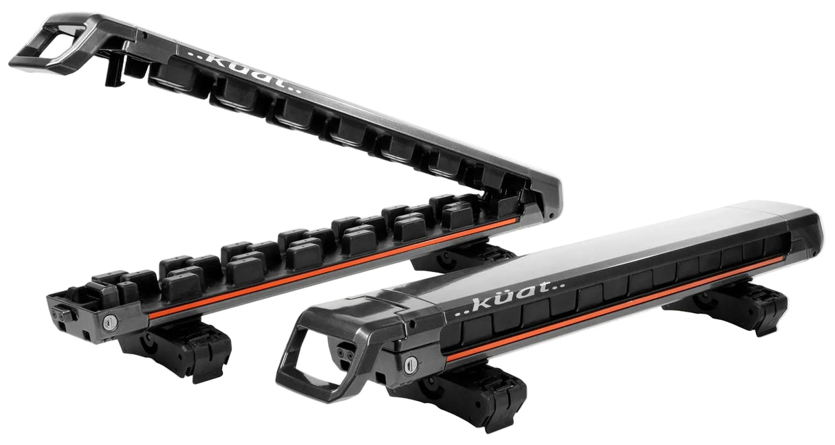 Küat Grip 4-Ski Rack Grey Metallic with Orange Anodize
