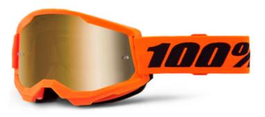 100 Percent STRATA 2 YOUTH Goggle Neon Orange - Mirror True Gold