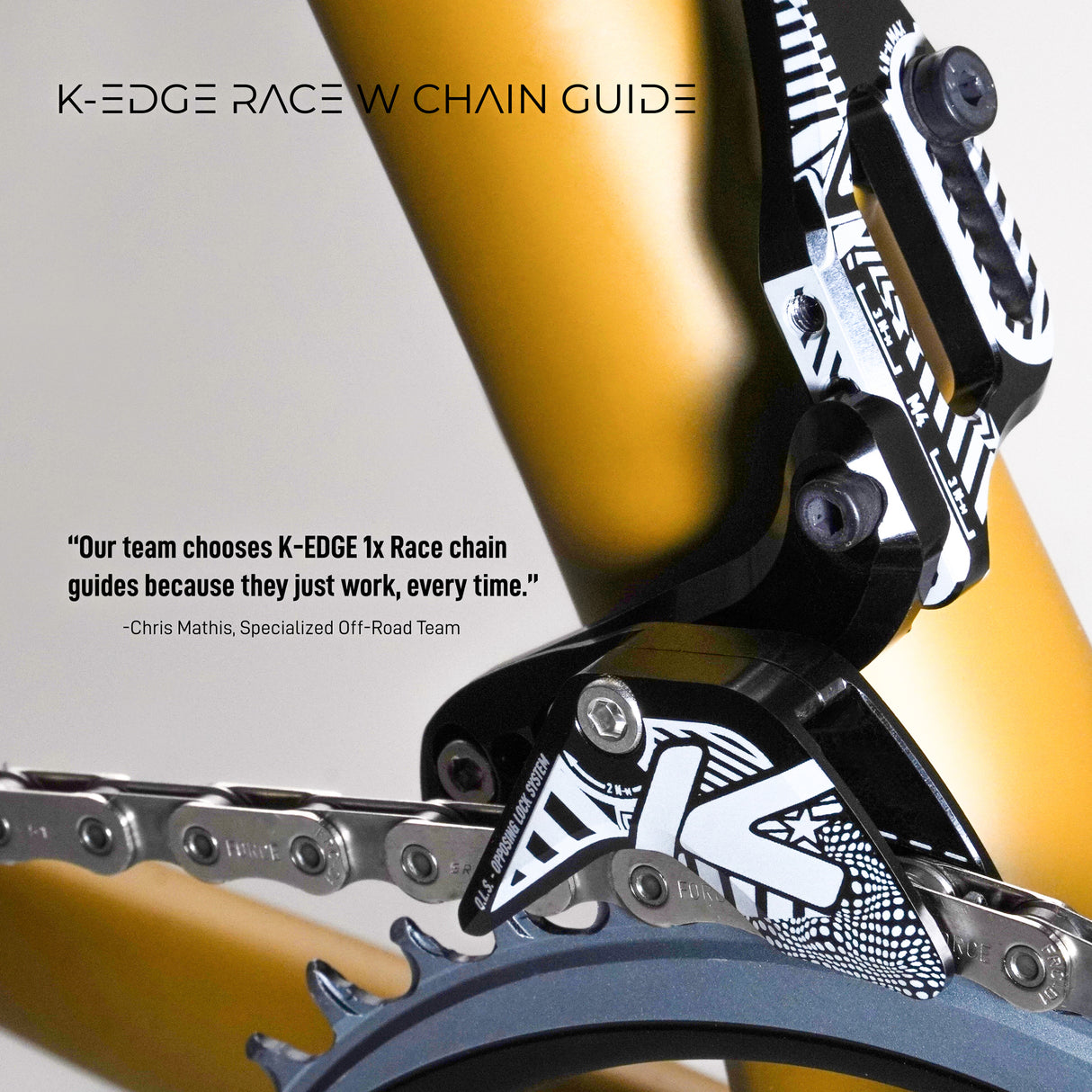 K-EDGE RACE W Chain Guide - Waterbottle Cage Mount