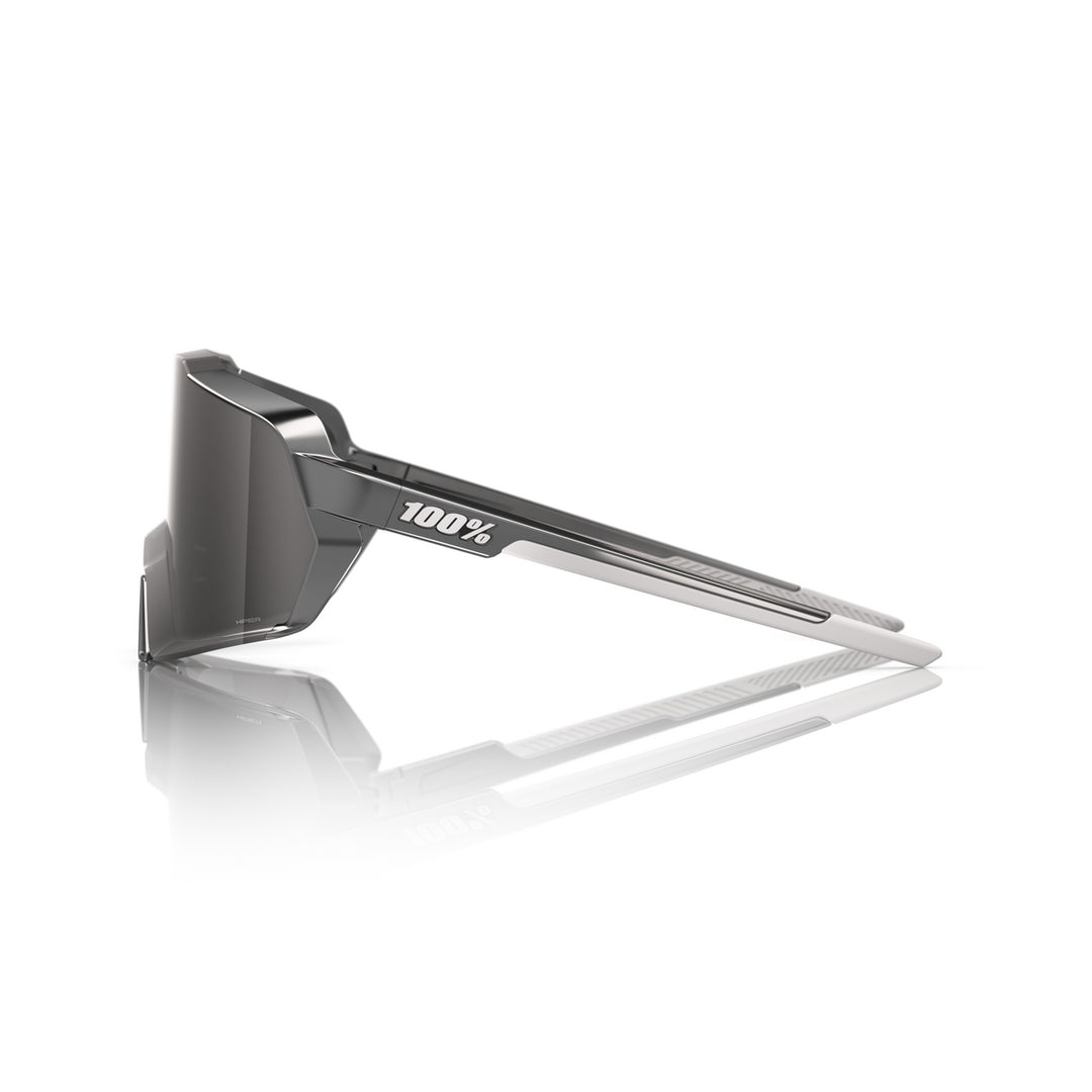 100 Percent Eyewear KORBIN SUNGLASSES - Gloss Black Chrome - HiPER Silver Mirror