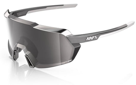 100% Eyewear KORBIN SUNGLASSES - Gloss Black Chrome - HiPER Silver Mirror