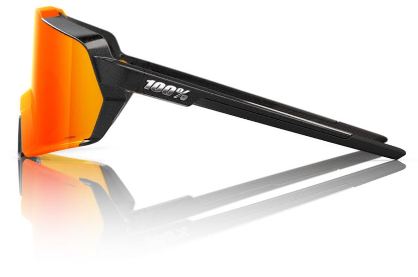 100% Eyewear KORBIN SUNGLASSES - Gloss Metallic Black - HiPER Red Multilayer Mirror