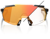 100% Eyewear KORBIN SUNGLASSES - Gloss Metallic Black - Orange Flash Mirror Photochromic