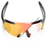 100% Eyewear KORBIN SUNGLASSES - Gloss Metallic Black - Orange Flash Mirror Photochromic