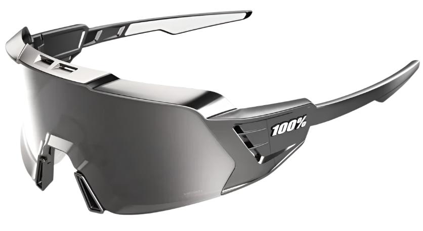 100 Percent Eyewear KORBIN X SUNGLASSES - Gloss Black Chrome - HiPER Silver Mirror