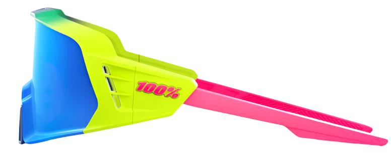 100 Percent Eyewear KORBIN X SUNGLASSES - Satin Neon - Blue Multilayer Mirror