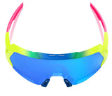 100 Percent Eyewear KORBIN X SUNGLASSES - Satin Neon - Blue Multilayer Mirror