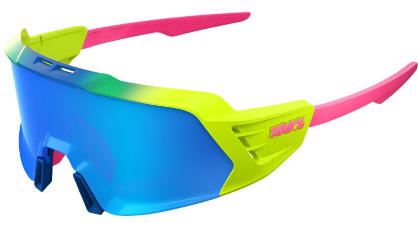 100 Percent Eyewear KORBIN X SUNGLASSES - Satin Neon - Blue Multilayer Mirror