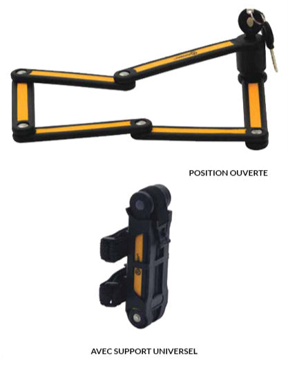 Auvray Antivol Folding City Lock 85cm w/mounting bracket