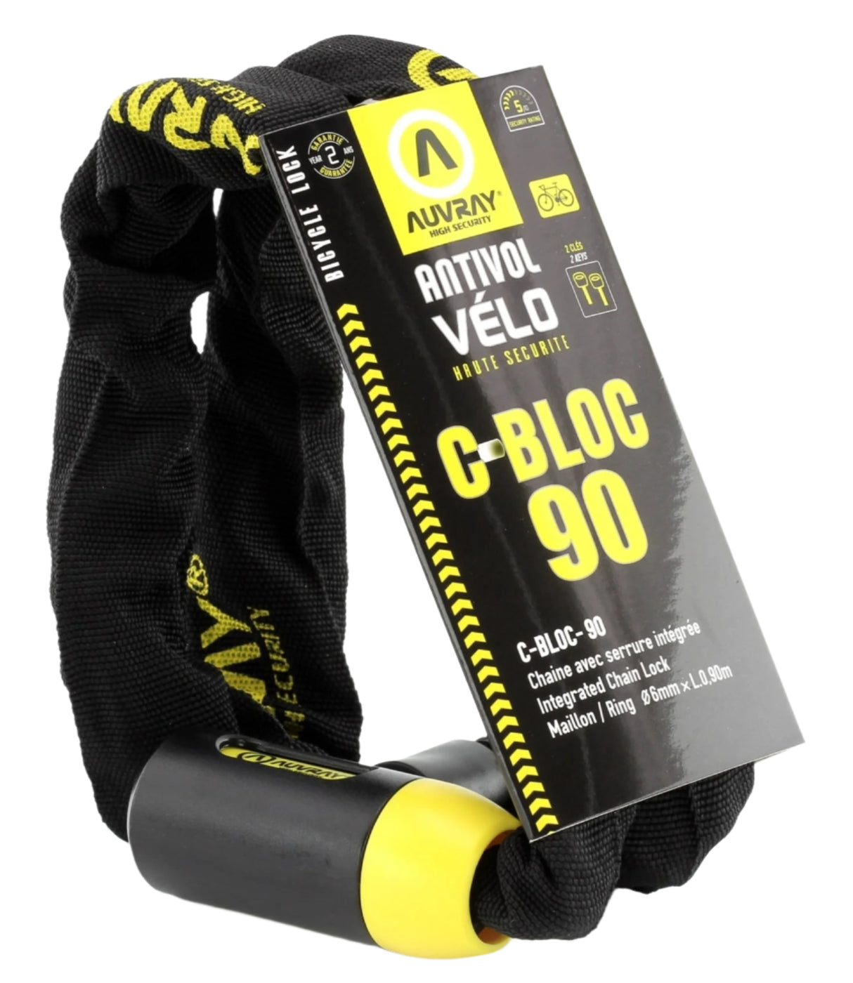  Auvray 90cm C-Bloc BikeChaine With Integrated Lock