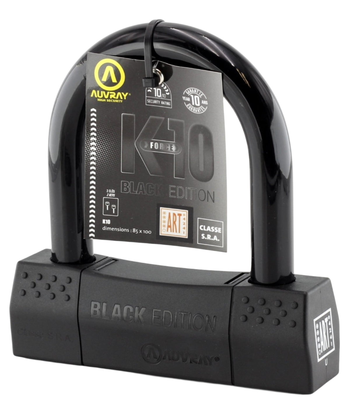Auvray SRA Bike U-Lock K10 Black Edition - 85X100