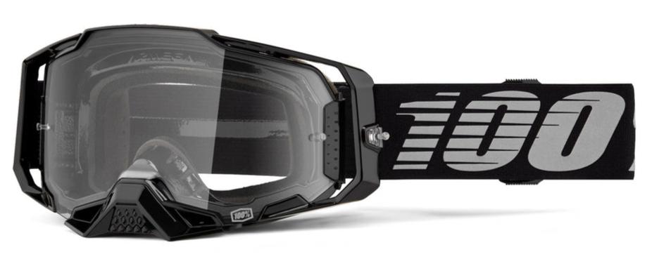 100% ARMEGA Goggle Black - Clear