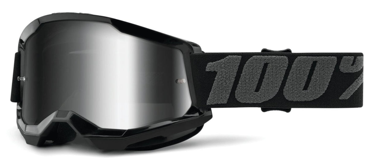 100 Percent STRATA 2 Youth Goggle Black - Mirror Silver